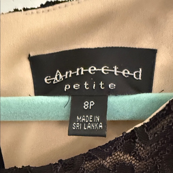 connected apparel Black Lace Tiered Rosette Mini Dress - Picture 2 of 7